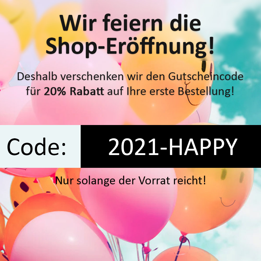 20% Gutschein: HAPPY-2021